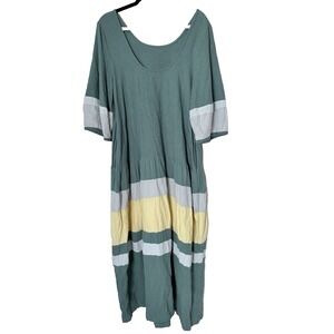 Free-Est Free People Maxi Dress Womens M Oversized Tiered Boho Beach